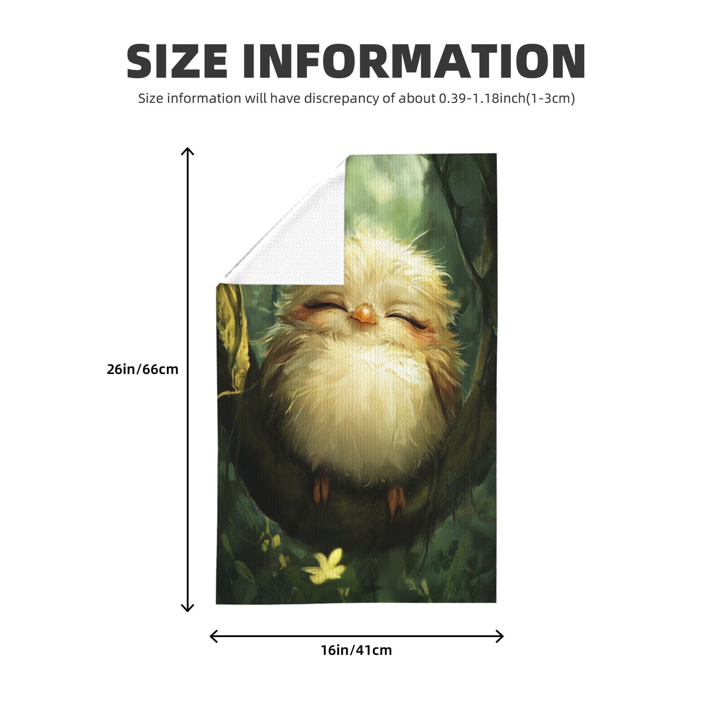 Cute Owl Kitchen Towel – 16"x26" Waffle Weave Hand Towel | Super Absorbent & Quick-Dry | Soft & Durable for Home Decor