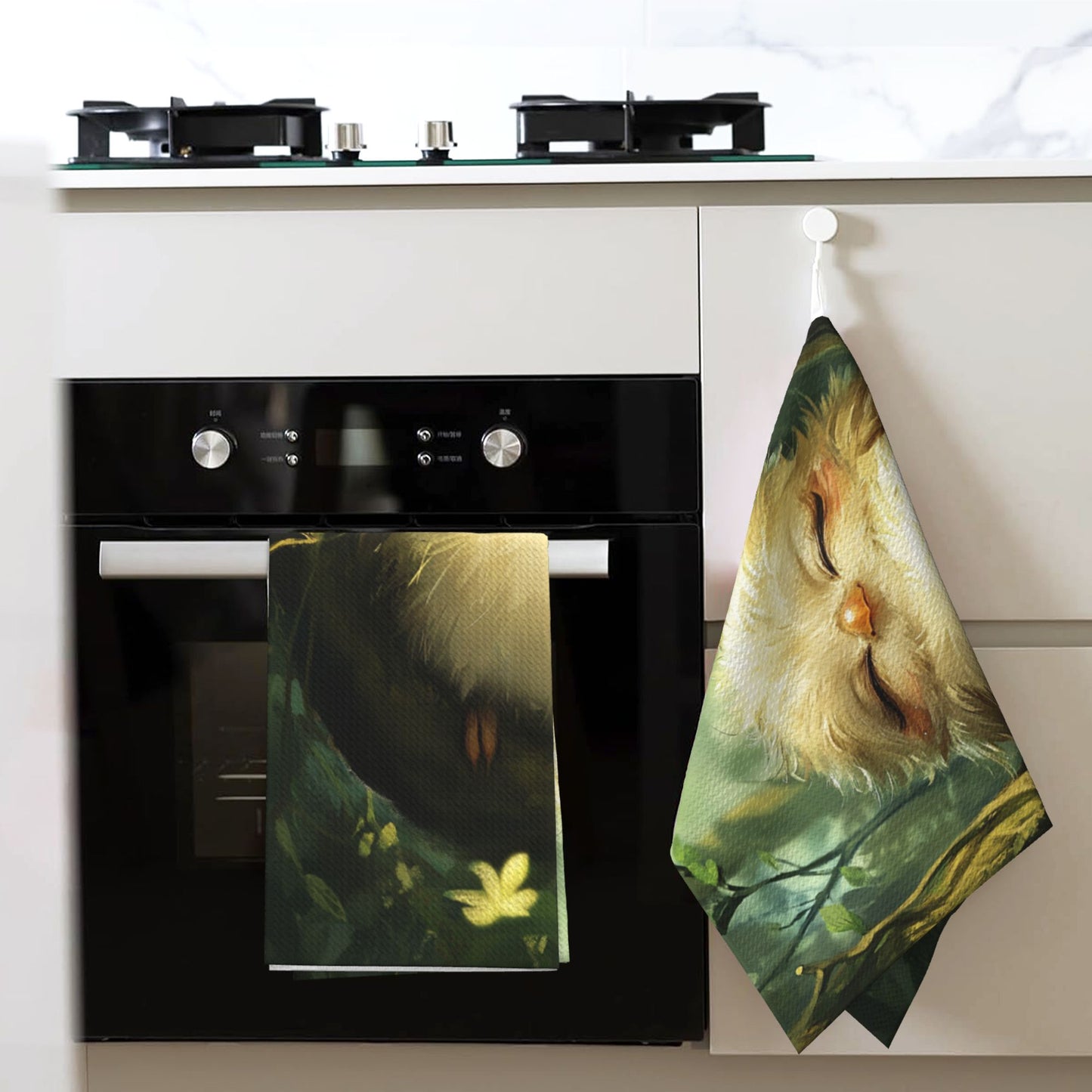 Cute Owl Kitchen Towel – 16"x26" Waffle Weave Hand Towel | Super Absorbent & Quick-Dry | Soft & Durable for Home Decor