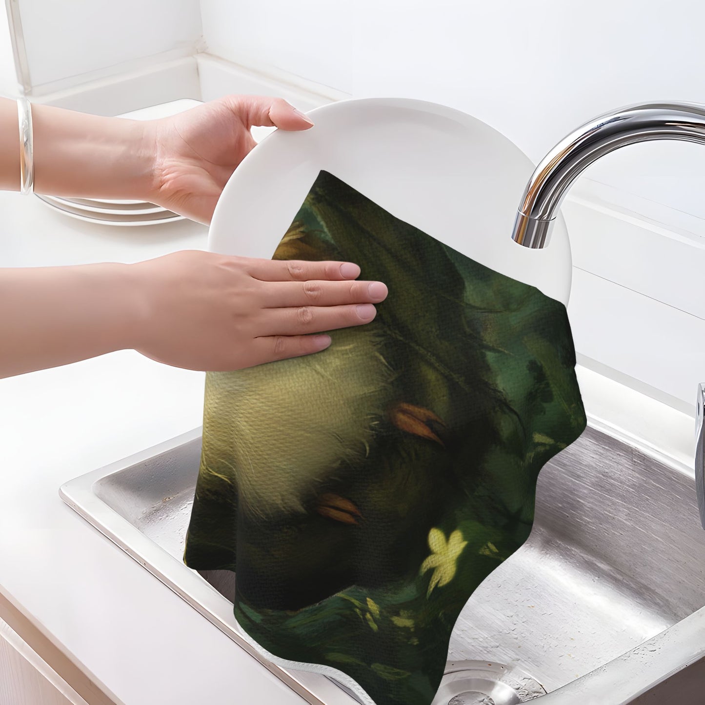 Cute Owl Kitchen Towel – 16"x26" Waffle Weave Hand Towel | Super Absorbent & Quick-Dry | Soft & Durable for Home Decor